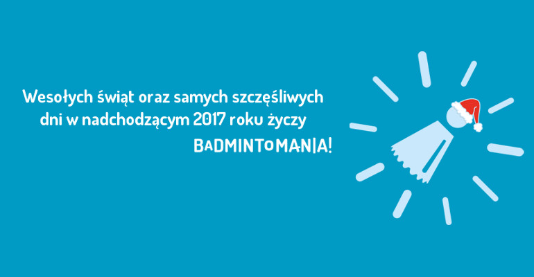 Życzenia świąteczne od zespołu trenerów badmintona Badmintomania! w Warszawie