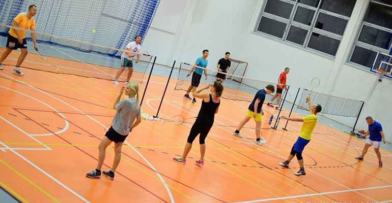 Treningi badmintona na Skarżyńskiego 8